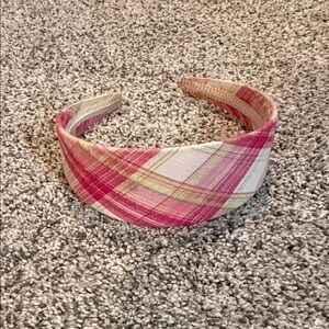 Pink Plaid Headband